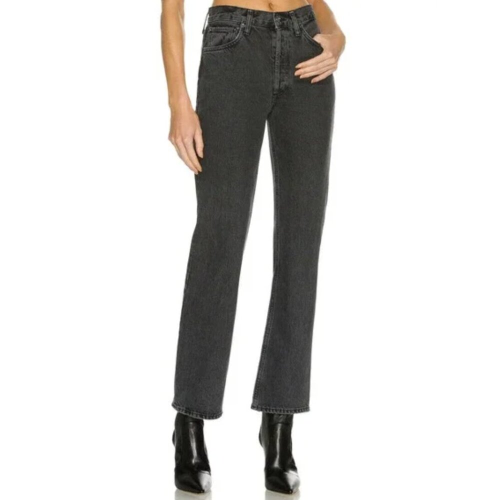 AGOLDE Women’s Boot Cut Jeans in Washed Black